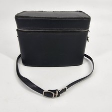 Vintage Black Camera Carrying Hard Case Red Felt Interior 8 X 6 X 3 Inches
