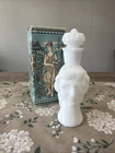 Vintage Avon Grecian Pitcher Milk Glass Skin So Soft Decanter EMPTY BOTTLE