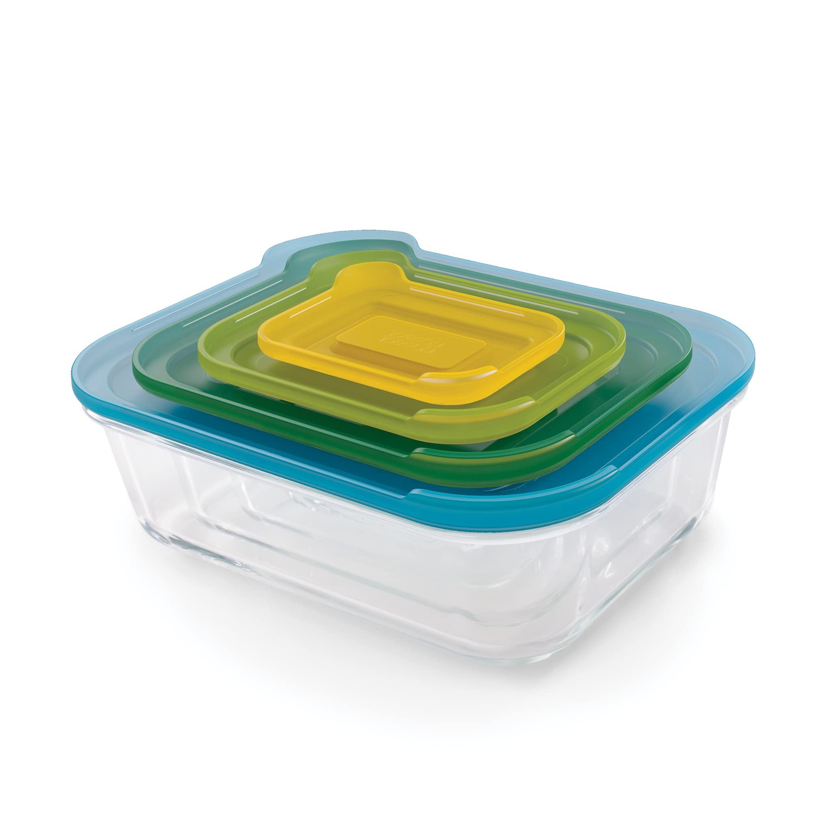 Récipients en verre emboîtables Nest gain de place avec couvercle hermétique