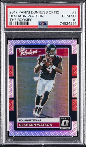 2017 PANINI DONRUSS OPTIC THE ROOKIES #8 DESHAUN WATSON ROOKIE RC PSA 10