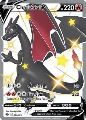 Charizard V 79/73 Pokémon Champions Path Secret Rare Shiny Near Mint (NM)