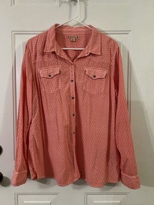 Ruff Hewn Women's Long Or 3/4 Sleeve Pink Blouse Shirt Top XL Extra  Large EUC