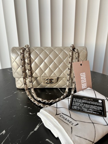 Chanel Classic Double Flap Bag Quilted Metallic/Iridescent Lambskin Medium