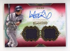 Ichiro 2021 Topps Diamond Icons Red Autograph Jersey Card #SPD-IS 1/5