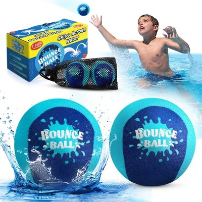 Bambilo Water Skipping Ball | 2-Pack Bounce Balls | Water Bouncing Beach Balls &