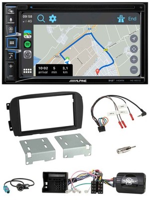 Alpine DAB TMC Bluetooth 2DIN USB Lenkrad Navigation für Mercedes SL R230 2000-2