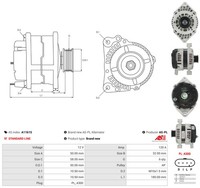 As-Pl Lichtmaschine Generator 120A Passend FüR Chevrolet Epica KL1