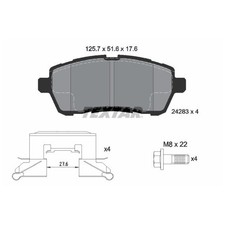 Satz Bremsbeläge Bremsklötze vorne für Mazda 2 DE | 24191173