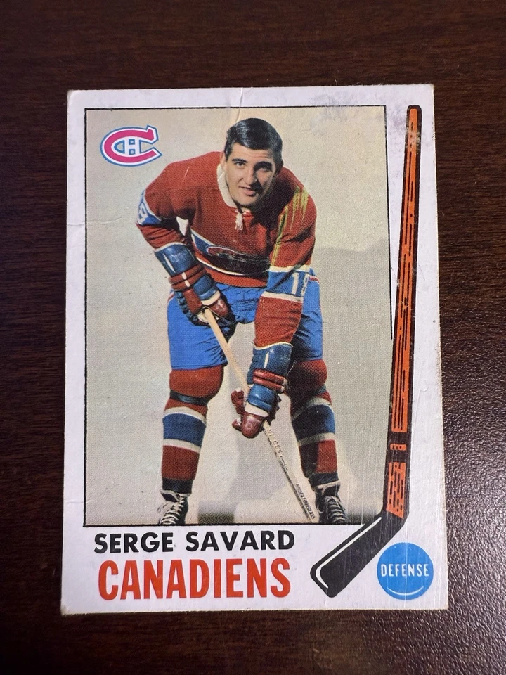 1969-70 Topps Serge Savard #4 (RC) 2 张卡套装蒙特利尔加拿大人 — 第 3/4 张图片