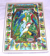 Complete 2000 HTF Birds of Paradise Cockatoos Parrot Extinct 1000 Piece Puzzle
