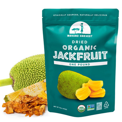 Jackfruit Dried Fruit Snacks | Unsweetened Organic Dried Jackfruit Chips | Glute