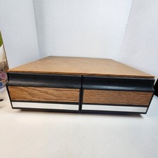 VHS 24 Tape Holder Faux Wood Grain Drawer Cabinet Storage Case Wal-mart Vintage