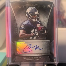 Topps Bowman Sterling Chris Harper Seahawks Rookie Auto #BSA-CHA Football Card