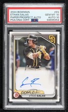 2024 Bowman Paper Prospect Retail Ethan Salas #PPRA-ES PSA 10 GEM MT Auto v1x