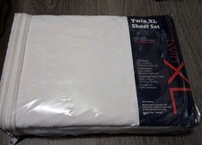 Essentials Collection Twin XL Sheet Set White Dorm Bed 39inX80in Soft Microfiber