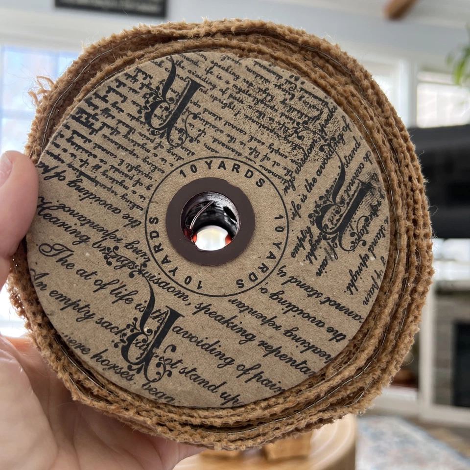 Natural Jute Burlap Ribbon Roll Wedding Decor Lace Party Supplies DIY Crafts - Image 2 of 4