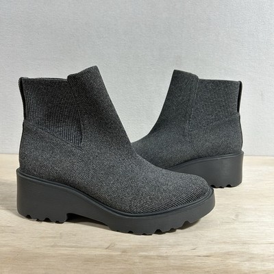 Vivaia Everly Round-Toe Chunky Platform Travel Boots 40 US 9 Gray Comfort