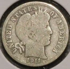 Silver Dime - Barber - 1911-S