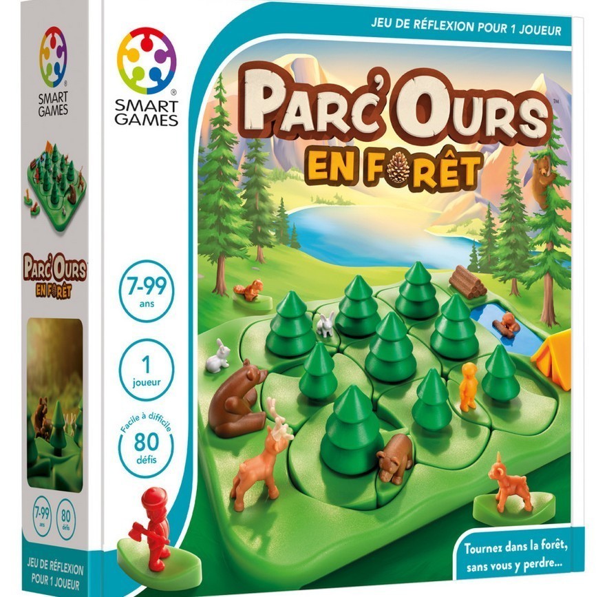 Smart Games Parc'Ours en Forêt : jeu de réflexion en bois pour enfant