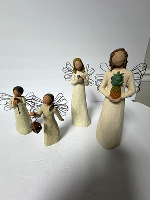 Willow Tree Angel Figurine Set of 4 DEMDACO Susan Lordi Hand Painted 2002