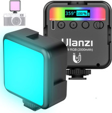Ulanzi VL49 RGB Video Light W 3 Cold Shoe,Mini Rechargeable LED Camera 360Degful