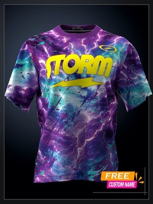 Custom Name Storm - Monsoon - Bowling Jersey Short & Long Sleeve Shirt