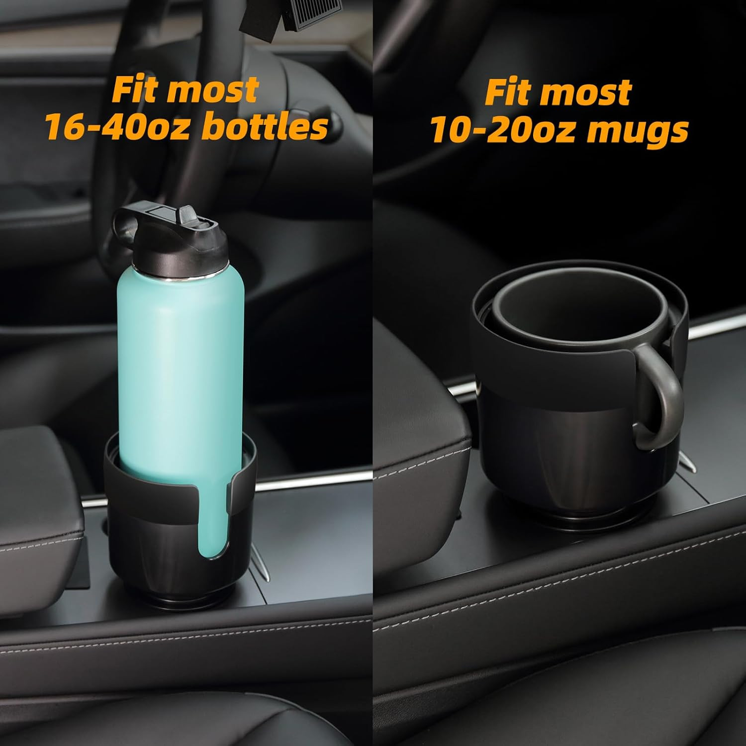 Car Cup Holder Expander Adjustable Extender for Large Bottles 20-40oz