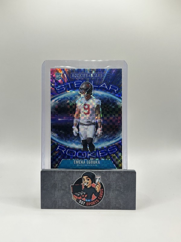 2025 Panini Rookies & Stars #8 Emeka Egbuka Stellar Rookies Blue Plaid