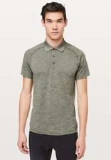 Lululemon Metal Vent Mens S Tech Ocean Mist Sage Performance Polo Stretch