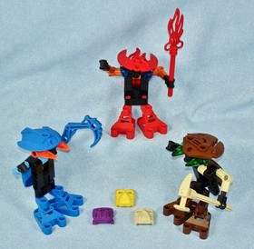 2002 Lego Bionicle BOHROK VA (8550-8555) set of 6 with Krana - Weapons - Poster