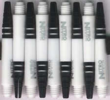 NitroTech White Short Polcarbonate/Aluminum Top Dart Shafts: 1 set of 3