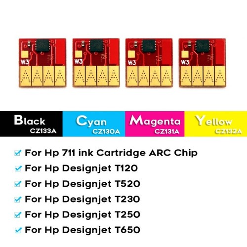 Compatible HP711 711XL ARC Chip For HP Designjet T120 T520 Auto Reset Chip - Afbeelding 3 van 7
