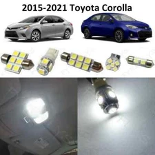 White LED lights interior package kit for 2015-2020 2021 Toyota Corolla +Tool