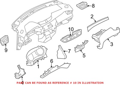 Genuine OEM Center Dashboard Air Vent for Nissan Rogue Sport 2017-2020