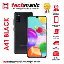 Samsung Galaxy A41 (Dual SIM) SM-A415F/DS - 64GB - Black (Unlocked) Smartphone