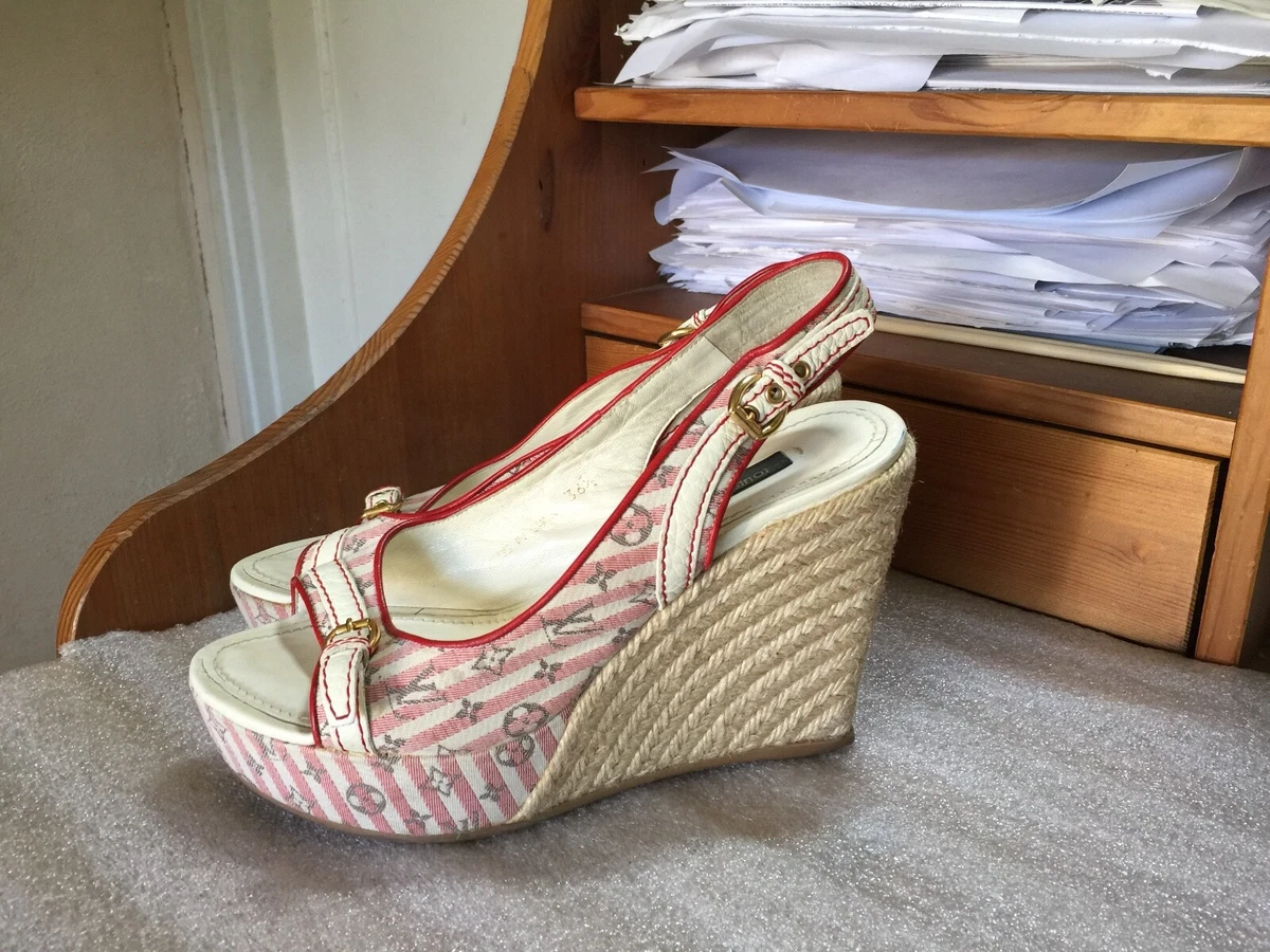 vuitton espadrille wedges