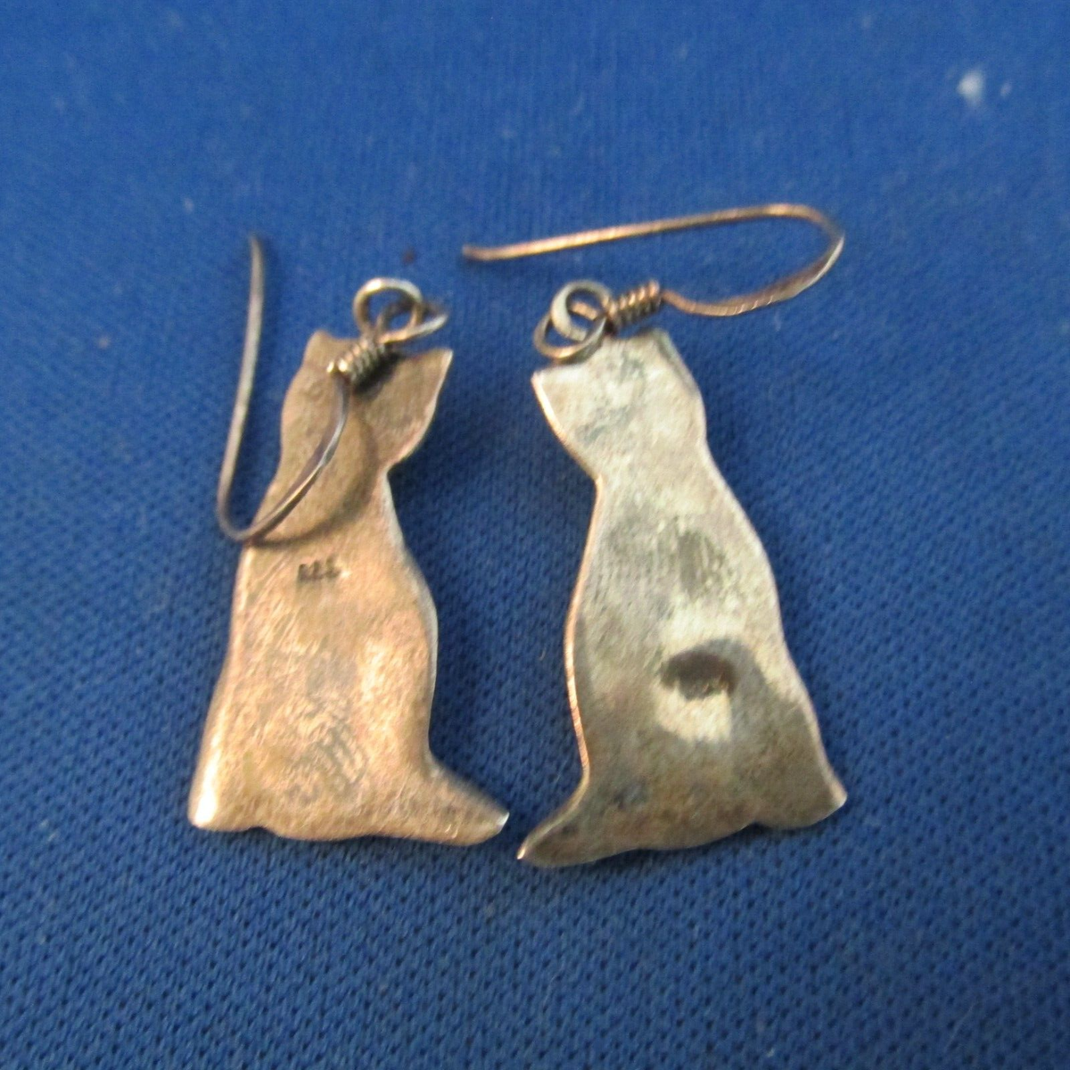 VINTAGE MARKED 925 SILVER PIERCE EARRINGS DANGLE/DROP 1 1/4