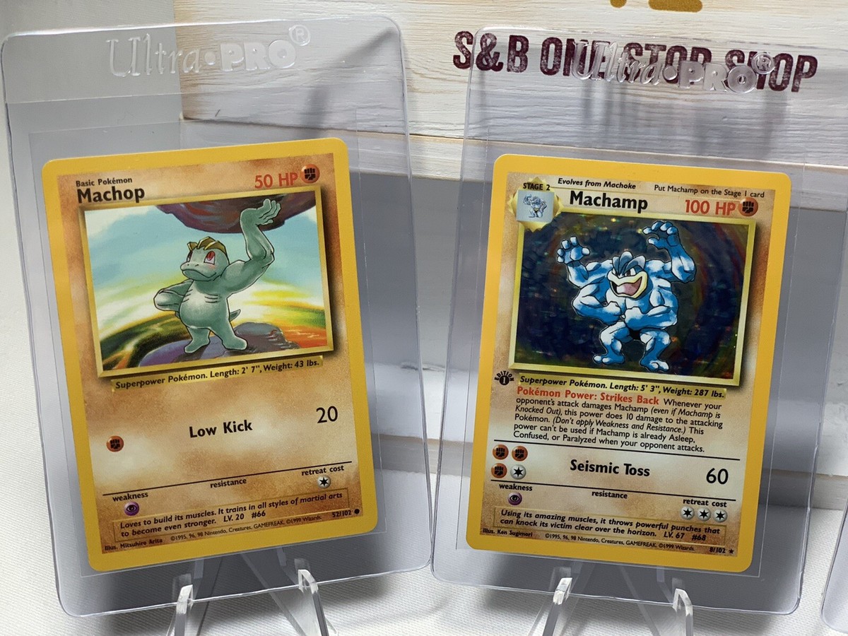 ポケモン - Machamp カイリキー 1ED 1st Edition 8/102 英語版 Rare 1st Edition Holographic Machamp Pokémon Card 8/102