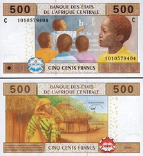 Central African States, CHAD 500 Francs 2002, UNC, P-606C