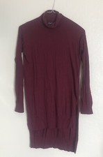 Women's Splendid High Low Turtleneck Sweater Dress Slit Sides Size Small
