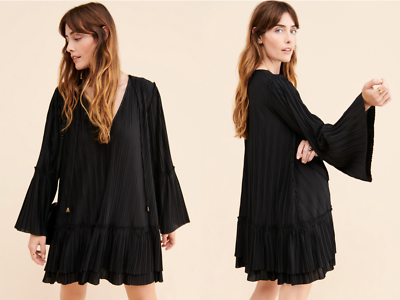 free people can't help it pleated mini dress Free People Can't Help It Pleated Mini Dress in Blue Size M - EUC