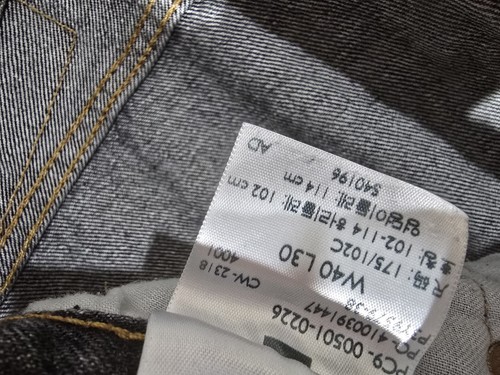 Levi's 501 Jeans 40x30 Button Fly Classic Straight Leg Baumwolle Herren Denim - Bild 5 von 6