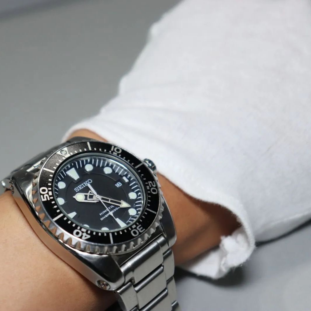 overhaul SEIKO KINETIC DIVER`S 200 Ref.5M62-0BL0 Men's Watch