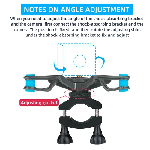 Bicycle Shock Absorber Mount Bracket Universal Bike Holder For Insta360 Camera - Picture 11 of 17