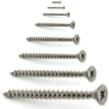 6mm 14g A2 STAINLESS STEEL POZI COUNTERSUNK FULLY THREADED CHIPBOARD WOOD SCREWS
