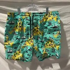 Colorful Nautical Martha’s Vineyard Vilbrequin Print Swim Shorts