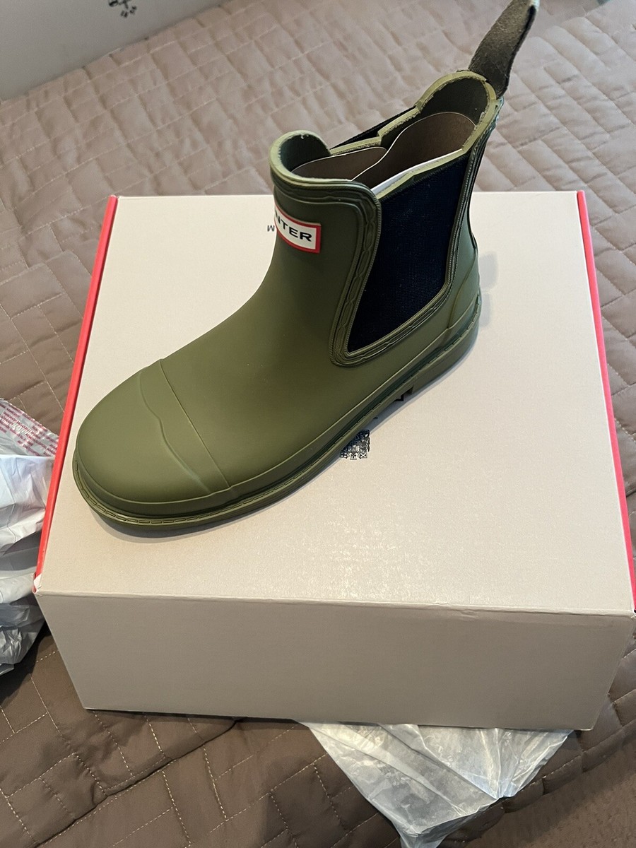 Hunter Original Commando Chelsea Rain Boot Women. Size 6