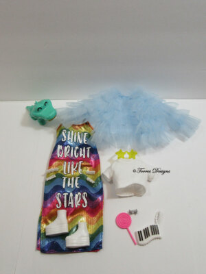 New Curvy Barbie Extra 9 Doll Outfit and Accessories for Gift Play or OOAK FP