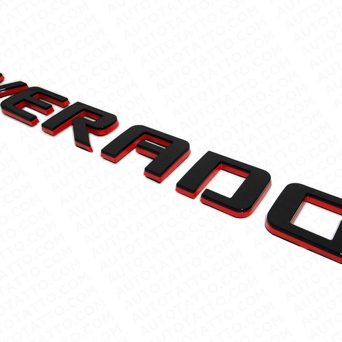 2x For Chevy Redline Silverado Fender Tailgate Logo Nameplates Letter 3D Emblem - Picture 4 of 8