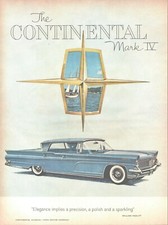 1959 Lincoln Continental Mark Iv Vintage Print Ad Ford Elegance Precision